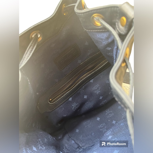 MCM blue and white viestos bucket bag just reduced 100$ - Picture 7 of 7